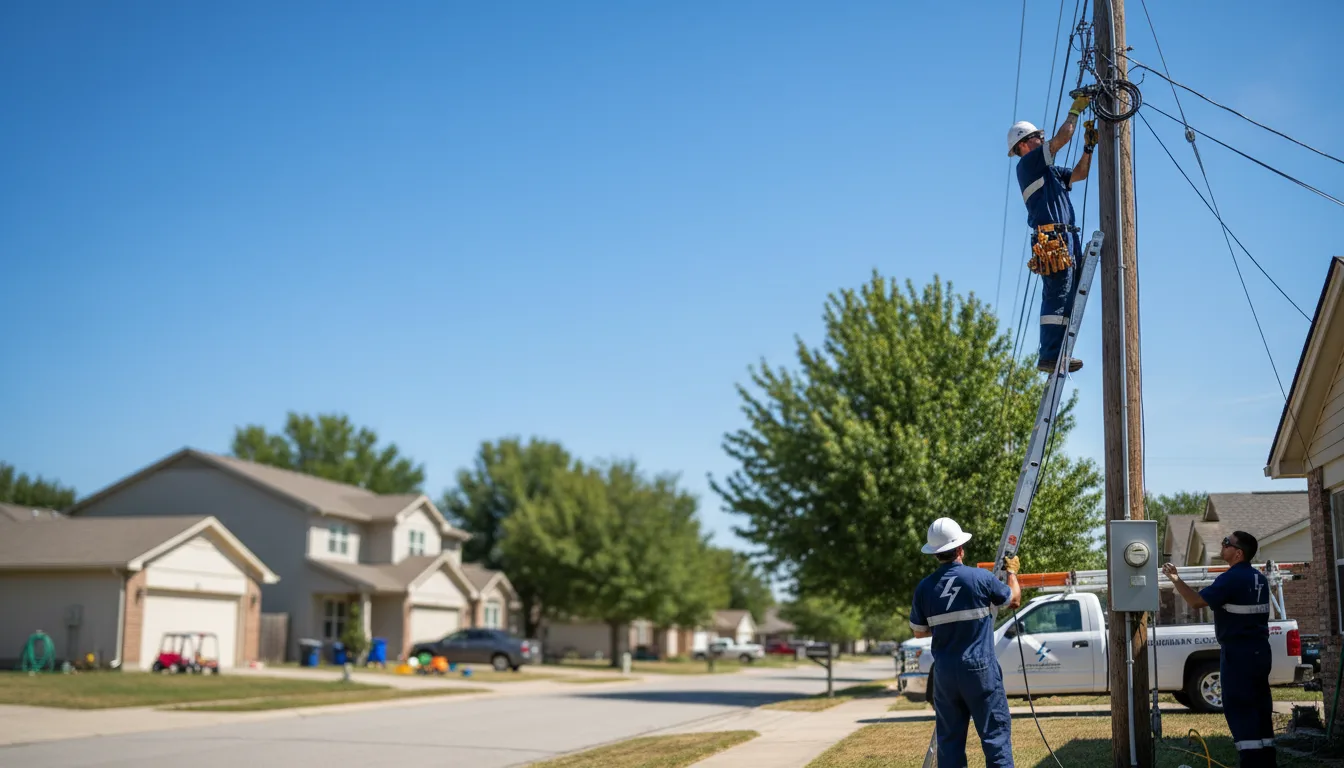 Residential electrician providing installation services in Telephone, TX